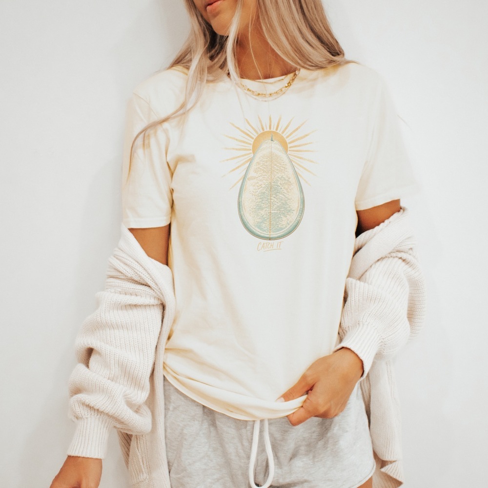 Catch It Surfboard Sun Graphic Tee